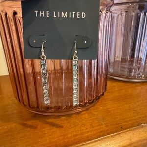 The Limited Jewelry | Silver Stand Earrings with Clear Rhinestones